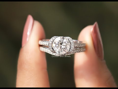 YouTube Video Of Round Cut Moissanite Bridal Ring