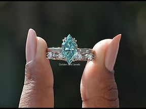 YouTube Video Of Dutch Marquise Cut Moissanite Bridal Ring Set
