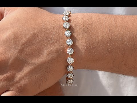 YouTube Video Of Old European Round Cut Moissanite Tennis Bracelet
