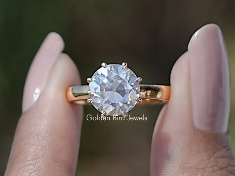 You tube Video Of European Cut Round Moissanite Ring