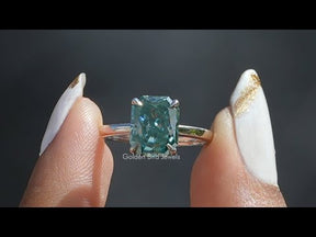[YouTube Video Of Radiant Cut Solitaire Moissanite Ring]-[Golden Bird Jewels]