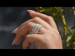 Round Cut Moissanite Full Eternity Matching Bands