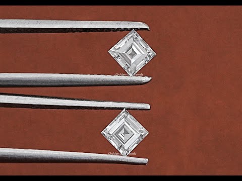 [Carre Cut Lab Diamond Matching Pair]-[Golden Bird Jewels]