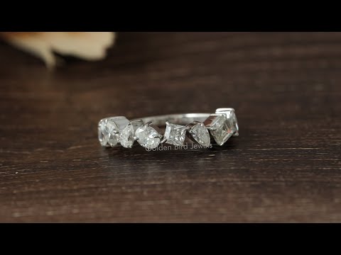 [YouTube Video Of Multi Shape Pear-Princess Moissanite Eternity Band]-[Golden Bird Jewels]