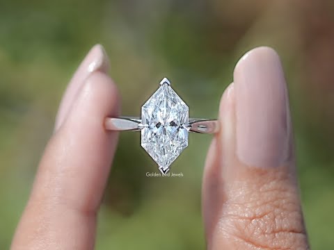 Dutch Marquise Cut Lab Diamond Solitaire Ring