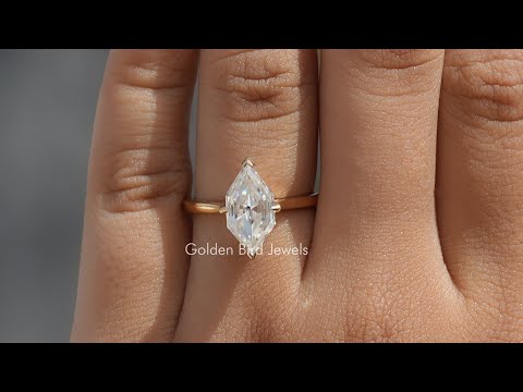 YouTube Video Of Step Cut Moissanite Dutch Marquise Ring