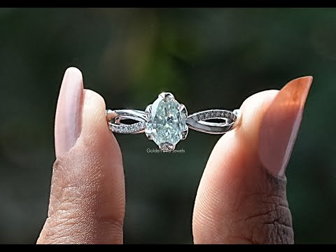 Youtube videao of Oval And Round Cut Moissanite Infinity Ring