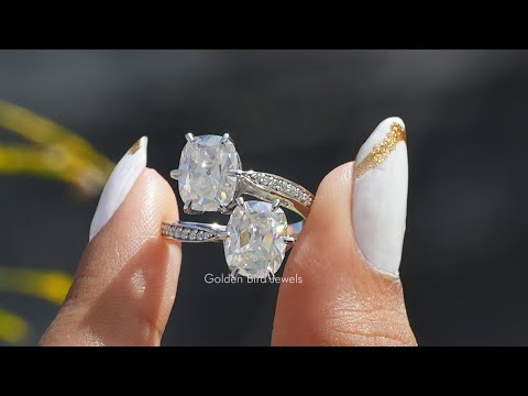 [YouTube Video Of Old Mine Cushion Cut Moissanite Ring]-[Golden Bird Jewels]