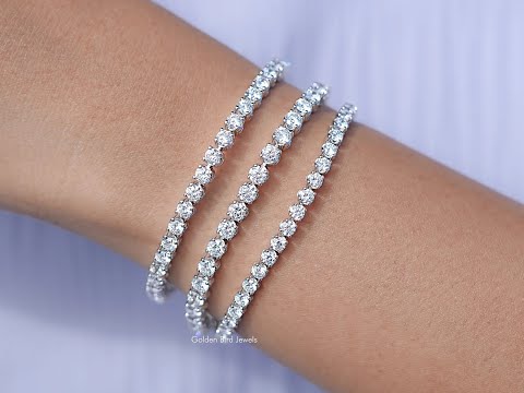 Round Shaped CVD Diamond Bridal Bracelet