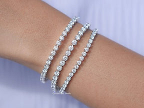 Round Shaped CVD Diamond Bridal Bracelet