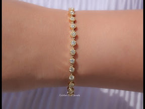 Youtube video of round moissanite tennis wedding bracelet 