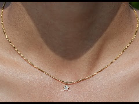 Youtube Video of Star Shape Round Cut Diamond Pave Set Pendant