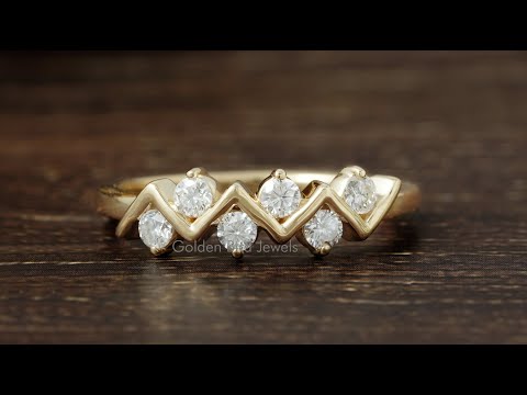 [YouTube Video Of Round Cut Eternity Moissanite Wedding Band]-[Golden Bird Jewels]