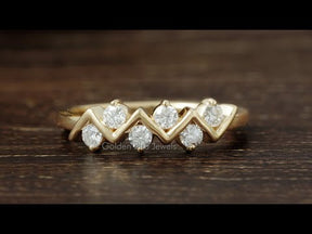 [YouTube Video Of Round Cut Eternity Moissanite Wedding Band]-[Golden Bird Jewels]
