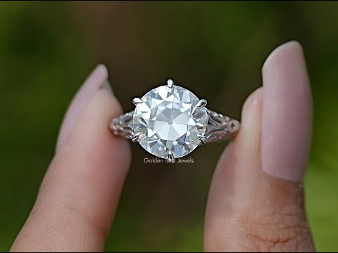 YouTube Video Of Round Cut Moissanite Vintage Ring