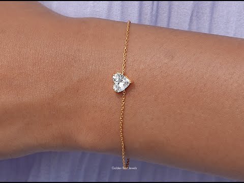 YouTube Video Of Heart-Shaped Diamond Solitaire Bracelet