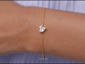 YouTube Video Of Heart-Shaped Diamond Solitaire Bracelet
