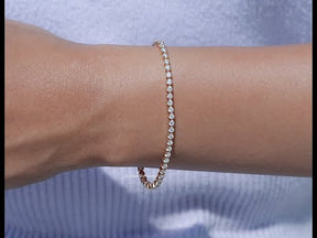 Youtube Video of Round Cut Lab Diamond Tennis Bracelet 