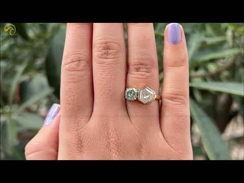 Unique Style Moissanite Toi Et Moi Engagement Ring