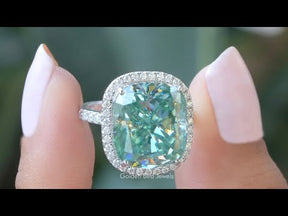 YouTube Video Of Cushion Cut Moissanite Ring