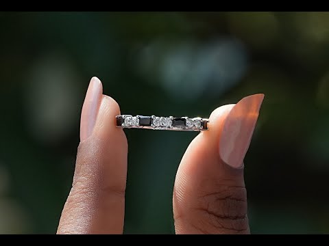 YouTube Video Of Moissanite  Baguette Cut Wedding Band 
