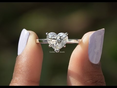 YouTube Video Of Heart Cut Lab Diamond Solitaire Ring