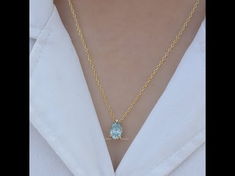 YouTube Video Of Moissanite Pear Cut Pendant