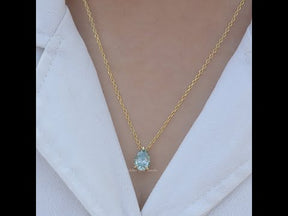 YouTube Video Of Moissanite Pear Cut Pendant