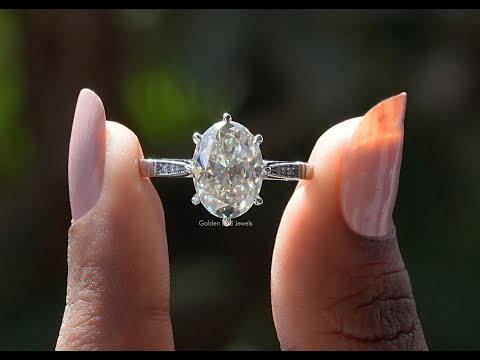 YouTube Video Of Old Mine Oval Cut Moissanite Accent Stone Ring