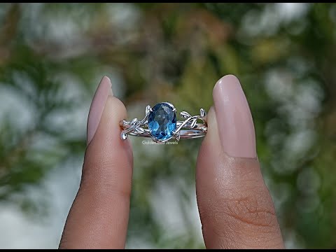 YouTube Video Of Blue Sapphire Oval Cut Solitaire Ring