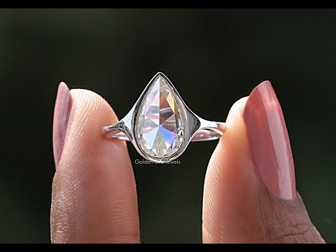 YouTube Video Of Rose Cut Pear Moissanite Ring