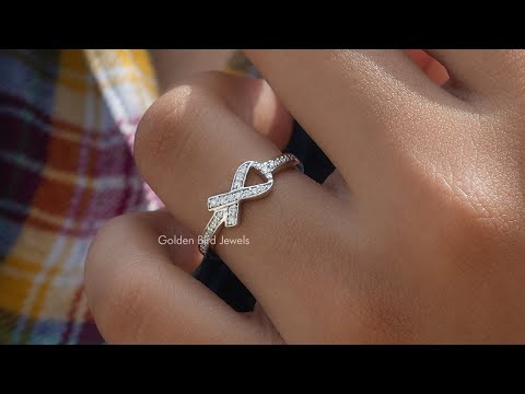 YouTube Video Of Round Cut Ribbon Moissanite Ring