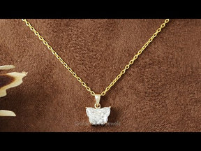 [YouTube Video For Butterfly Cut Moissanite Solitaire Pendant]-[Golden Bird Jewels]