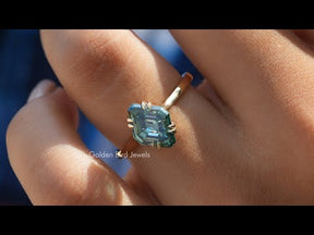 [YouTube Video Of Fancy Cut Moissanite Solitaire Ring]-[Golden Bird Jewels]