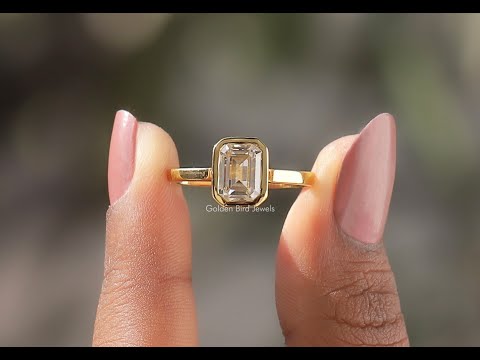 YouTube Video Of Emerald Cut Moissanite Ring