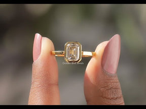 YouTube Video Of Emerald Cut Moissanite Ring