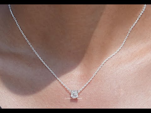 YouTube Video Of Asscher Cut Lab Grown Pendant