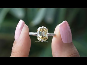 YouTube Video Of Old Mine Cushion Cut Moissanite Accent Stone Ring