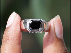 YouTube Video Of East West Emerald Cut Moissanite Men's Ring
