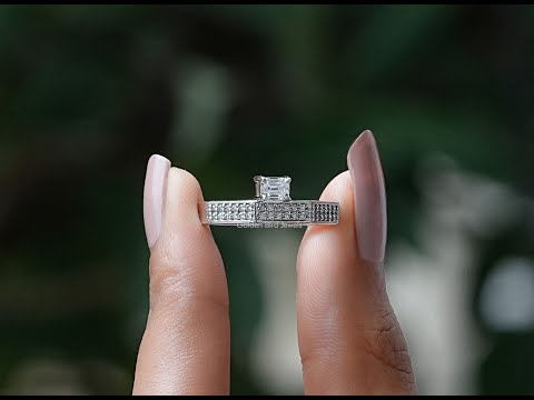 YouTube Video Of East West Emerald Cut Moissanite Ring