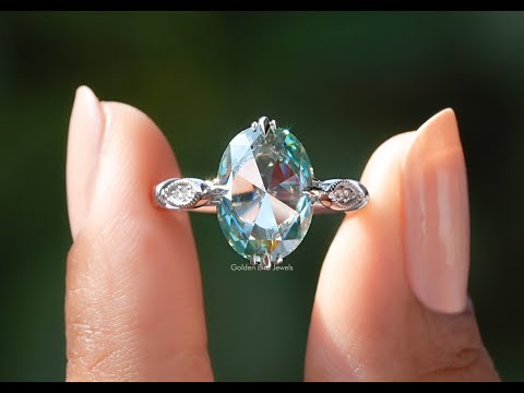 YouTube Video Of Oval Cut Moissanite Accent Stone Bridal Ring