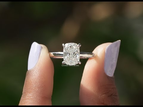 YouTube Video Of Cushion Cut Lab Grown Diamond Solitaire Ring