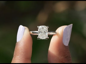 YouTube Video Of Cushion Cut Lab Grown Diamond Solitaire Ring