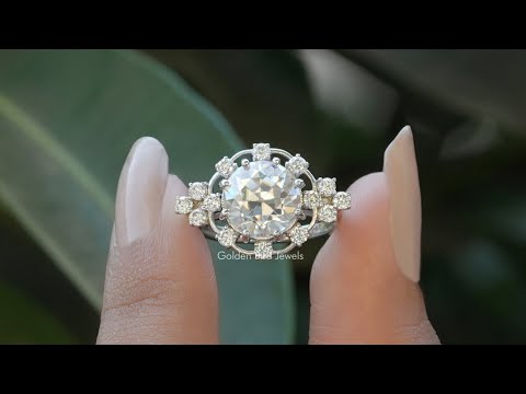 [YouTube Video Of Old European Round Cut Moissanite Proposal Ring]