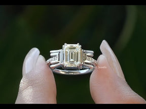 [YouTube Video Of Emerald Cut Moissanite Engagement Ring]