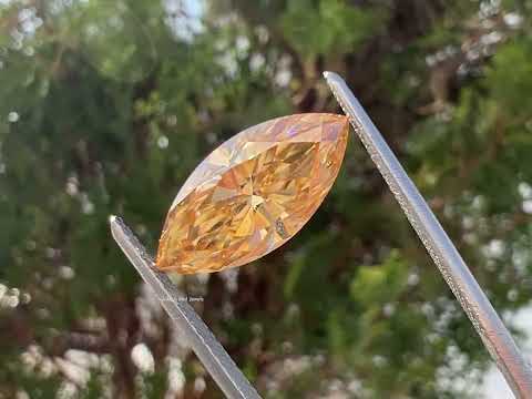You tube Video Of Champagne Marquise cut loose moissanite 