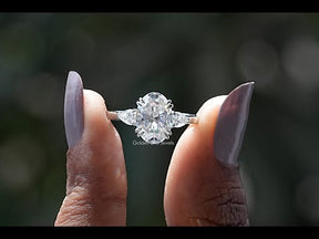 YouTube Video Of Oval Cut Moissanite Engagement Ring