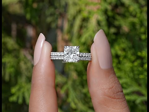 YouTube Video Of  Radiamnt Cut Lab Diamond Bridal Ring Set