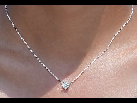 YouTube Video Of Round Cut Diamond Solitaire Pendant