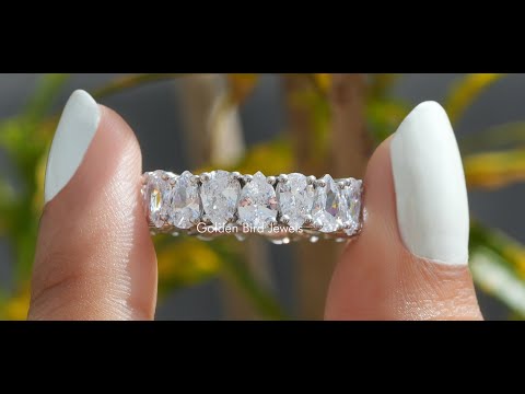 [YouTube Video Of Pear Cut Lab Diamond Wedding Band]-[Golden Bird Jewels]